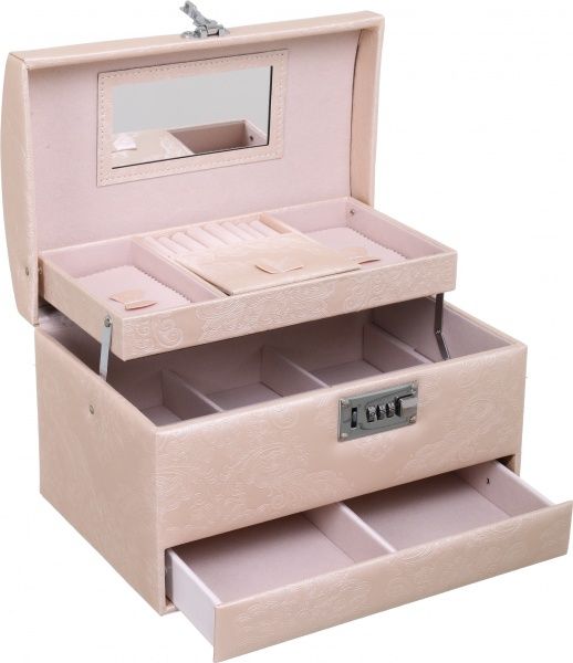 Сундучок для украшений Delux цветок бежевый