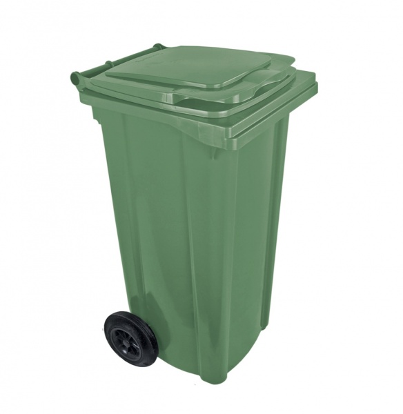 Контейнер Plastik Gogic для збору та зберігання твердих побутових відходів Преміум 120 л зелений