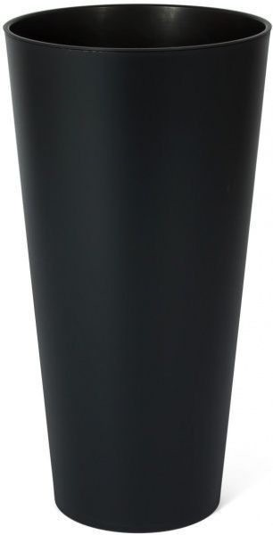 Горщик пластиковий Prosperplast Tubus slim 2 в 1 круглий 3,3л антрацит (74945-433) 