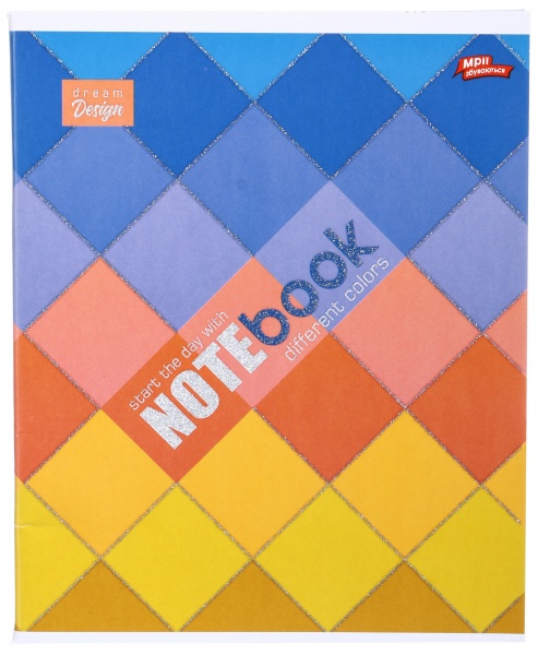 Зошит шкільний з глітером 96 аркушів у клітинку в асортименті Мрії збуваються