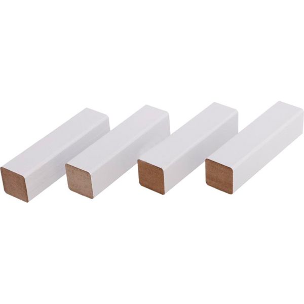 Комплект столбиков ОМиС 4 шт 80x25x25 мм белый структурный