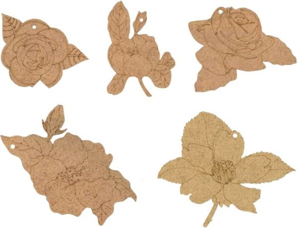 Набір заготовок для декорування Квіти 5 шт Rosa Talent 
