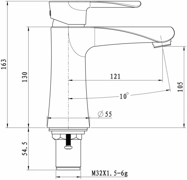 Смеситель для умывальника Mixxen Блюз MXAL0343
