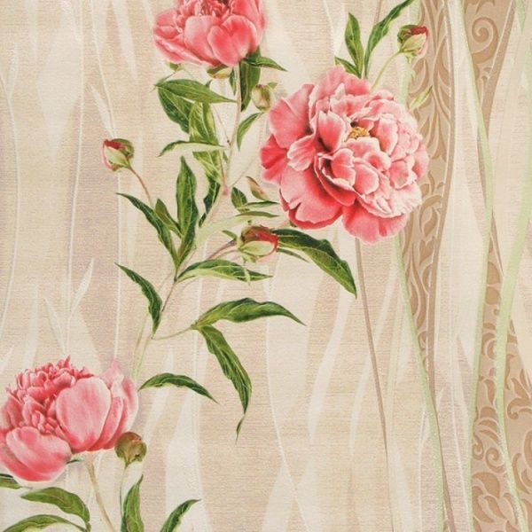Шпалери паперові Слов'янські шпалери KOLORIT Піонія 8131-01 0,53x10,05 м