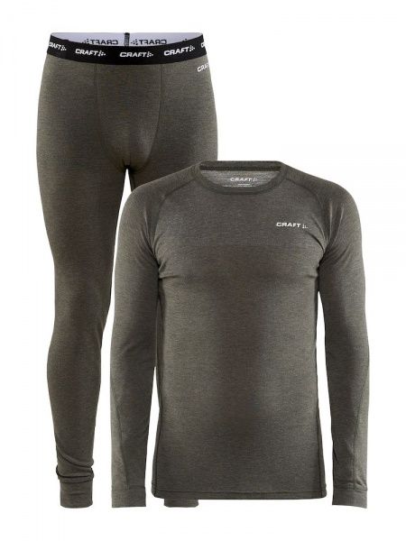 Комплект термобелья Craft CORE WOOL MERINO SET M 1909711-648200 XL темно-оливковый меланж
