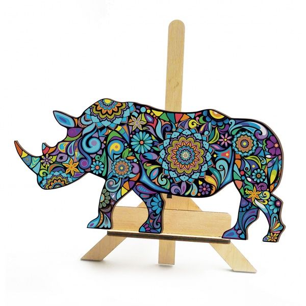 Пазл дерев'яний Потужний носоріг 470х220 мм ZABAVA 