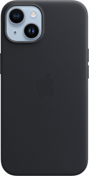 Чохол Apple Leather Case with MagSafe для iPhone 14 midnight (MPP43ZM/A) — фото 1