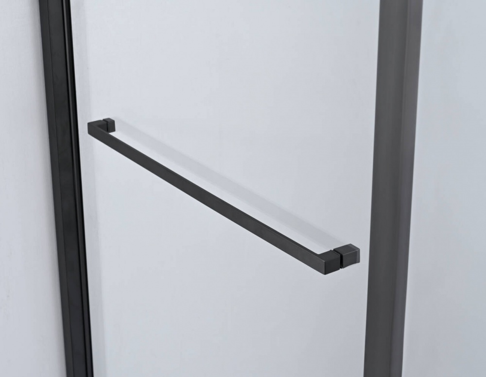 Душевое ограждение EGO EGOIST SLIDE 90х90х200 см, стекло проз 6мм, проф черный алюм