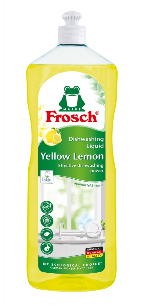 Жидкость для ручного мытья посуды Frosch Желтый лимон 1л