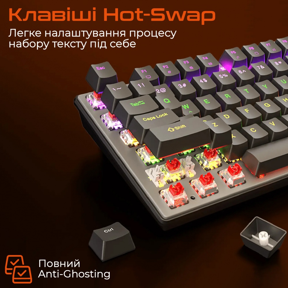 Клавіатура ігрова Meetion MK009 Pro (MT-MK009Pro-W-RUA) black