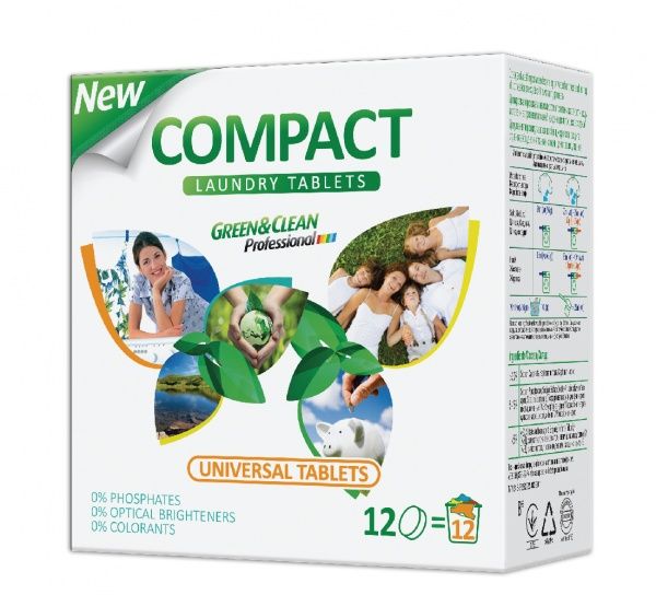 Капсулы для машинной стирки Green&Clean Compact 12 шт.