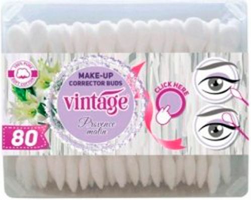 Ватні палички Vintage косметичні 80 шт. (квадратна)
