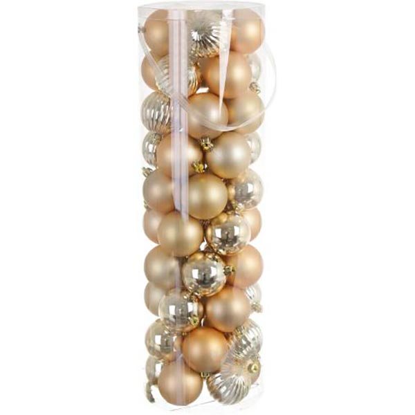 Набір ялинкових куль пластикових в асортименті d60 мм 50 шт./уп.