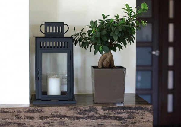 Горщик Lamela для квітів Юка 300 квадратний фраппе 