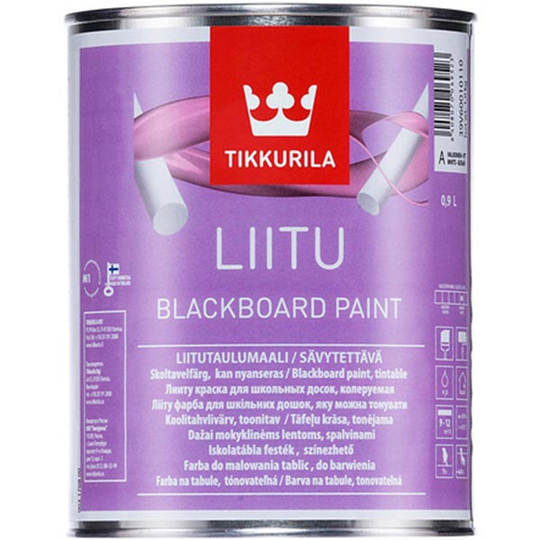 Фарба для шкільних дощок Liitu TIKKURILA чорний мат 1л