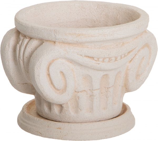 Горшок шамотный Херсонес №1 185 круглый 4,6л кремовый 