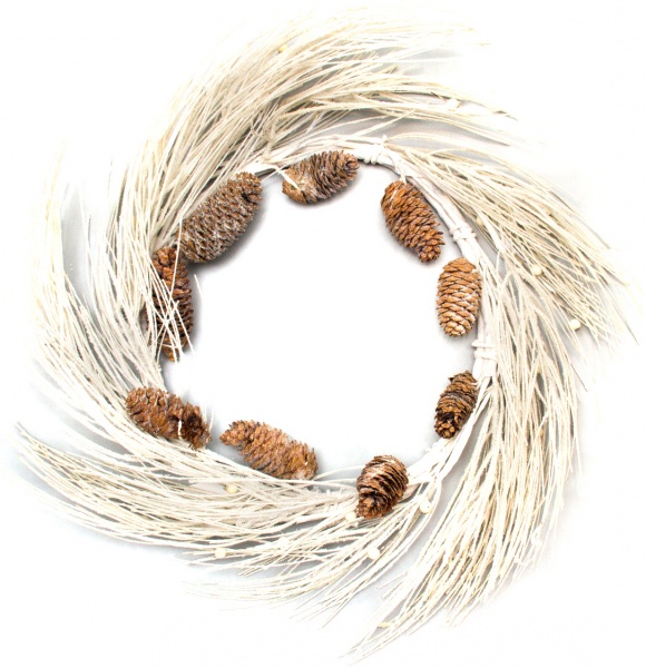 Вінок різдвяний Девілон засніжений d280 мм 