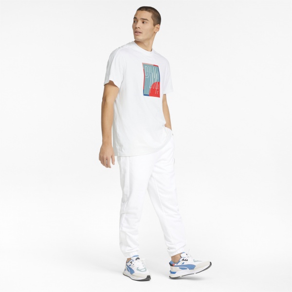Футболка Puma T7 GO FOR Graphic Tee 53421602 р.M білий