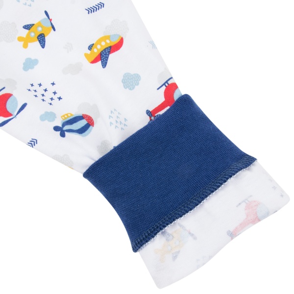 Піжама дитяча для хлопчиків Funtime Літак р.74 білий із принтом 