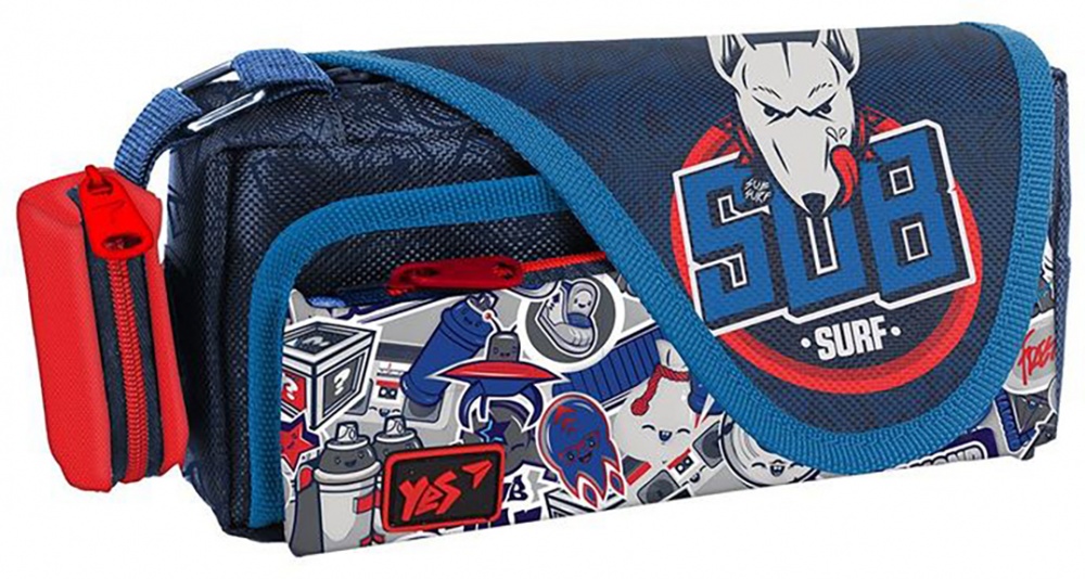 Пенал шкільний PH-3-2 SubSurf 533203 YES різнокольоровий