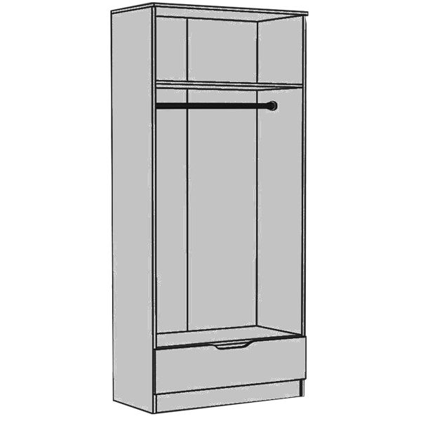 Шкаф Феникс Маттео 2Д/1Ш 210x80x50 см Дуб молочный