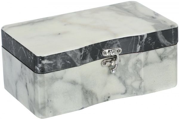 Сундучок Мрамор 20х12х8,5 см серый