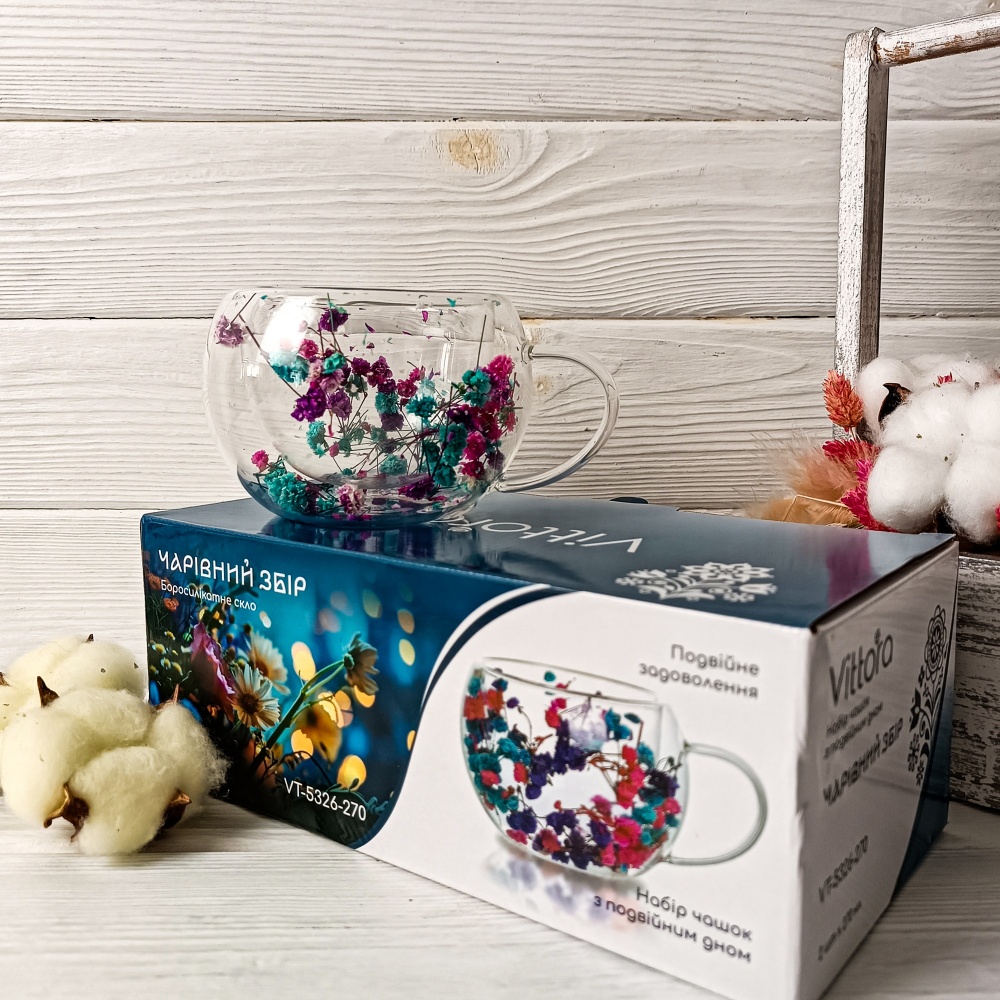 Набір чашок Vittora Набір чашок Чарівний збір з подвійним дном 2 шт., 270 мл