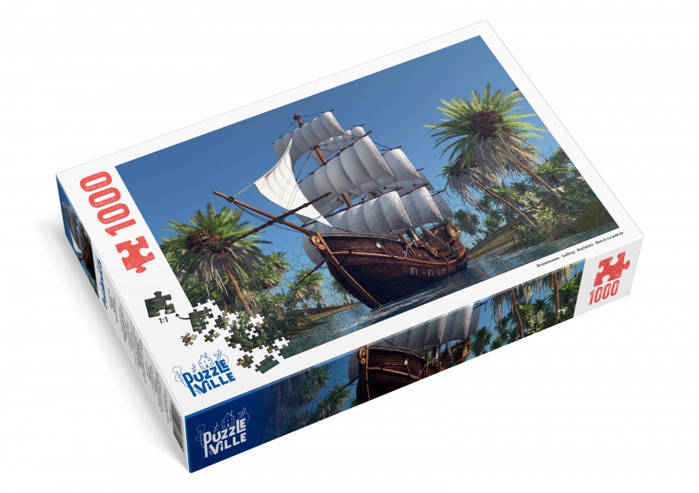 Пазл PUZZLEVILLE Вітрильник на сході сонця 1000 елементів PZL1000_7