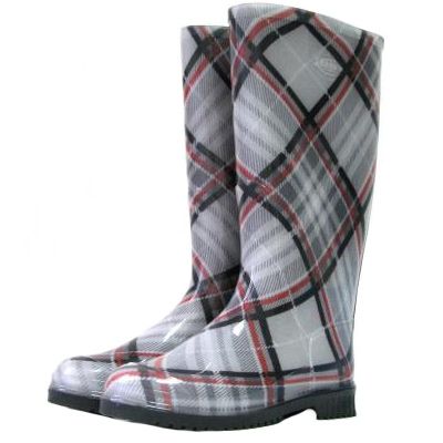 Сапоги резиновые Шотландка серая 38 размер