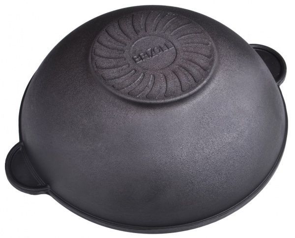 Сковорода WOK із кришкою чавуннна 3,7 л 280х96 мм Brizoll