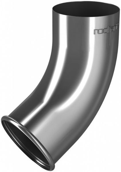 Колено трубы ROOFART 87 мм цинк