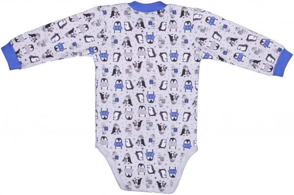 Боди детское для мальчика Baby Veres Penguins р.68 голубой 