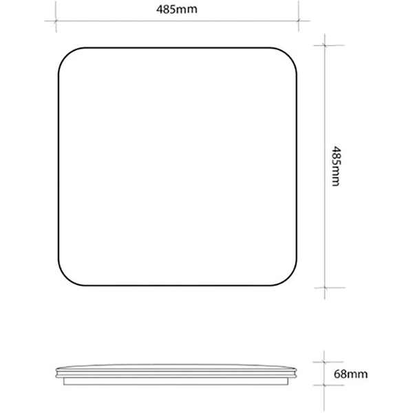 Світильник світлодіодний Светкомплект SKY-S TX IR RC з пультом ДК 68 Вт білий 2800-6000 К 