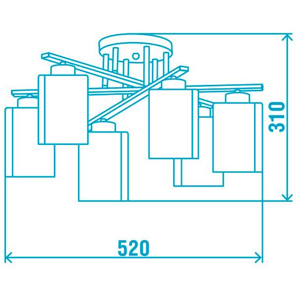 Люстра Victoria Lighting Nill/PL6 white 6x60 Вт E27 білий 