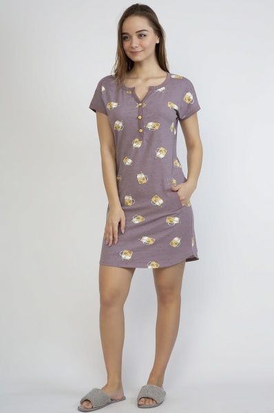 Нічна сорочка Roksana Lemonade 707/16125 р. XXL фіолетовий із малюнком 