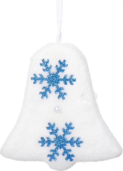 Декоративная подвеска Shunda колокольчик 11 см бело-синий SDE213411WB