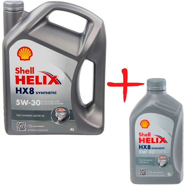 Моторне мастило SHELL Helix HX8 5W-30 4 л + 1 л