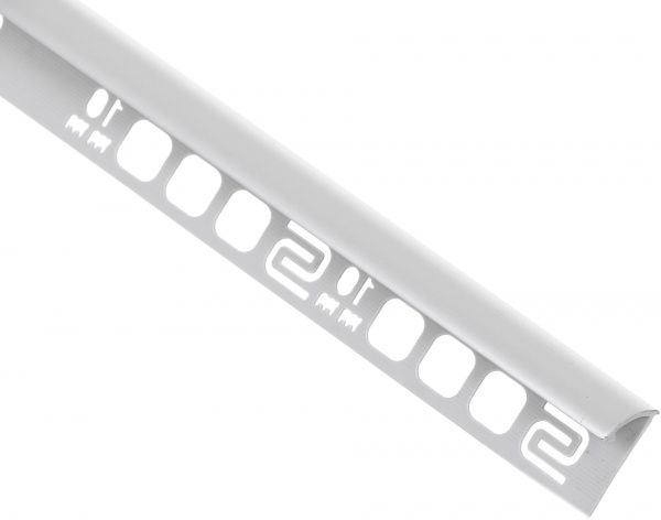 Уголок для плитки Salag внешний 147 ПВХ 10147 10 мм 2,5м мрамор серебряный 