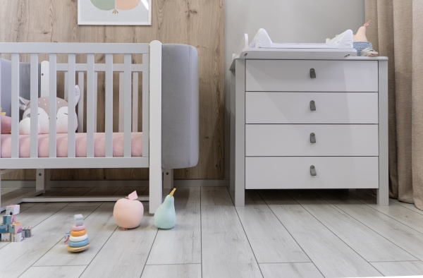 Ліжечко дитяче Veres Монако Велюр біло-сірий 05.3.1.212.17