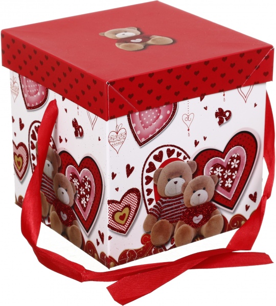 Коробка самосборная сердца EBXS9850 15х15 см