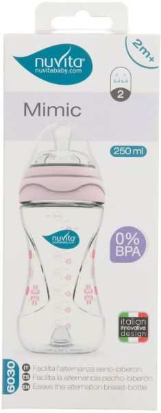 Бутылочка Nuvita Mimic 250 мл NV6030Pink