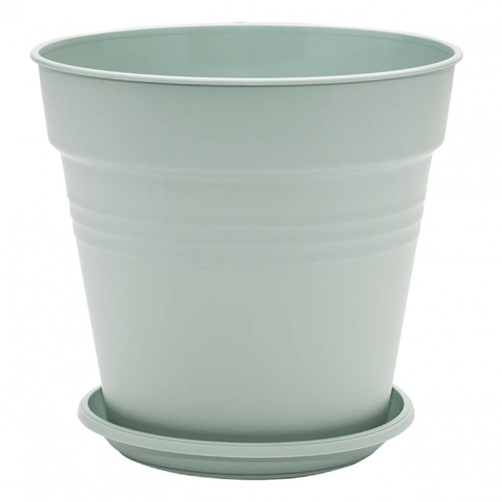 Вазон пластиковий Глорія з підставкою 18,5х18 см круглий 3,1 л Алеана