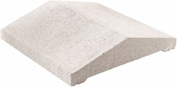 Крышка на столб Кая 400x400x60 мм белый Моноліт-Брук 