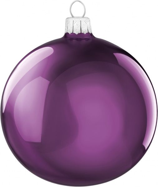 Шар стеклянный d80 однотонный сиреневый