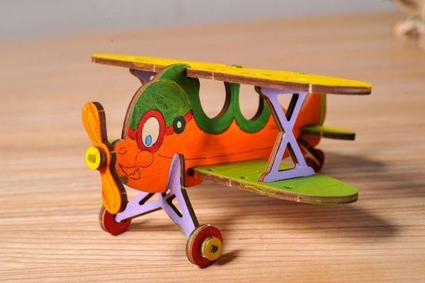 Раскраска UGEARS Биплан