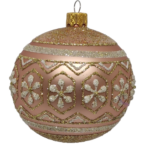 Шар новогодний 80 мм бордовый 10144