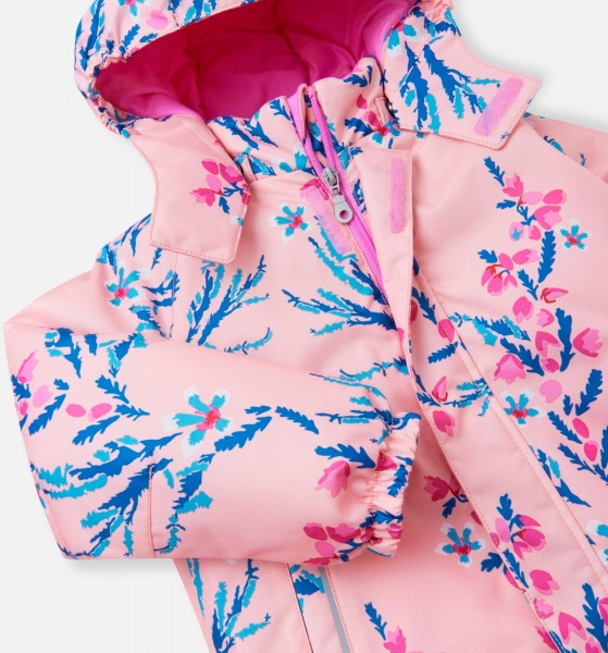 Костюм зимовий для дівчаток Lassie Raiku зріст 122 світло-рожевий із принтом 7100022A 