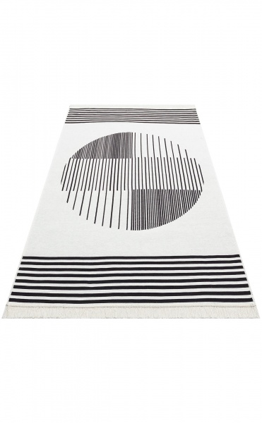 Килим Ekohali Arya AR 25 White Black 120x180 см двосторонній 