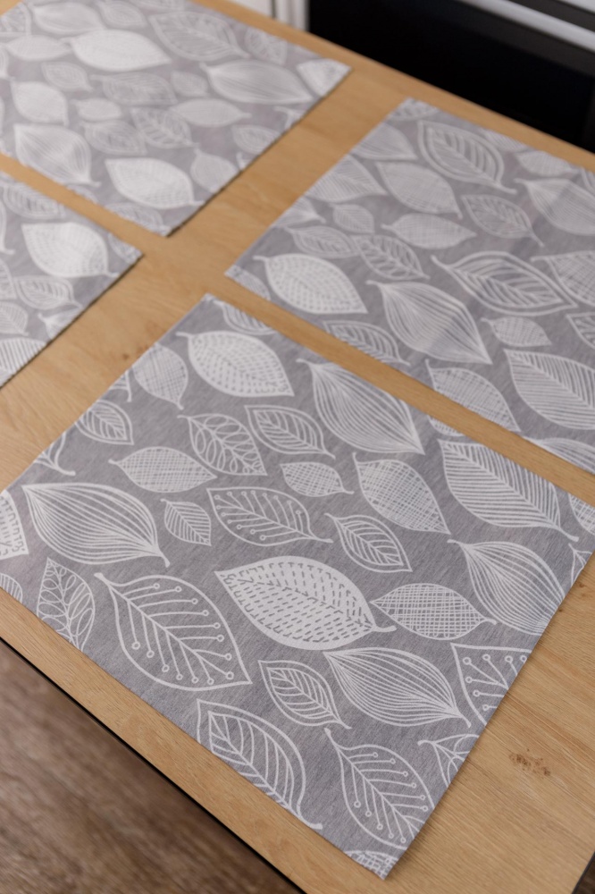 Серветка Прованс Листя 35x45 см сірий