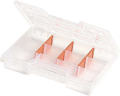 Органайзер для мелких деталей для метизов Prosperplast прозрачный (195x155x35) 10 секций (NORT08) 8